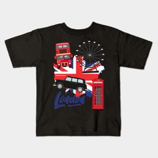 I Love London UK Travel more Wanderlust love Explore the city travel London souvenir Kids T-Shirt